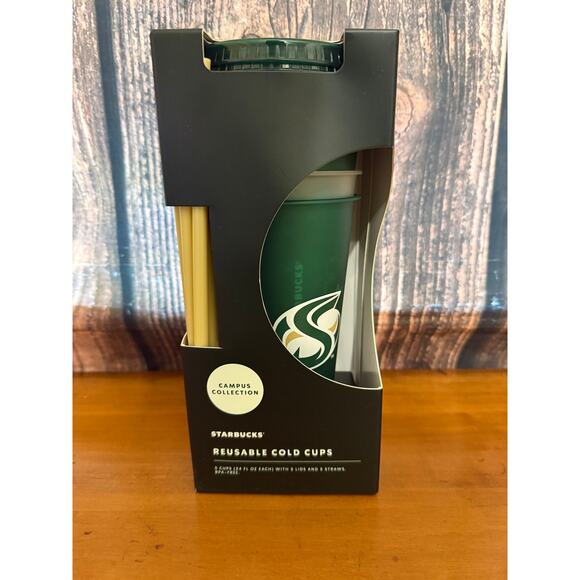 NEW Starbucks Campus Collection Reusable Cold Cups Set of 5 Multicolor - Picture 1 of 5